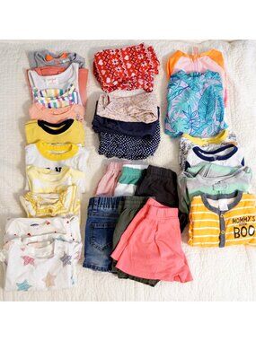 12-18M Toddler LOT Tops Bottoms Pajamas Swimsuits Cat & Jack Garanimals GAP